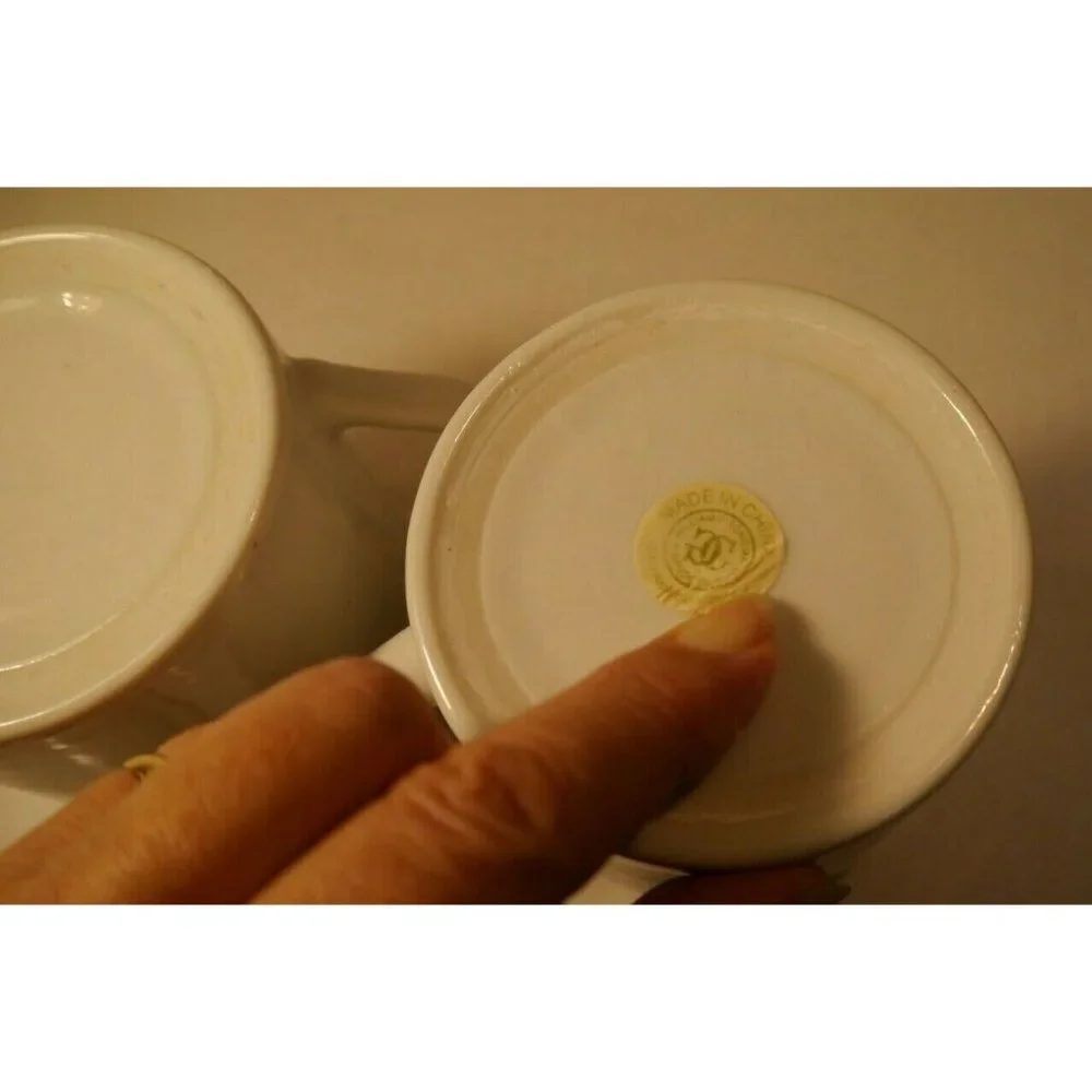 SET OF 2 Vintage WILLIAMS SONOMA GRANDE CUISINE MUGS / CUPS w/LIDS - EUC